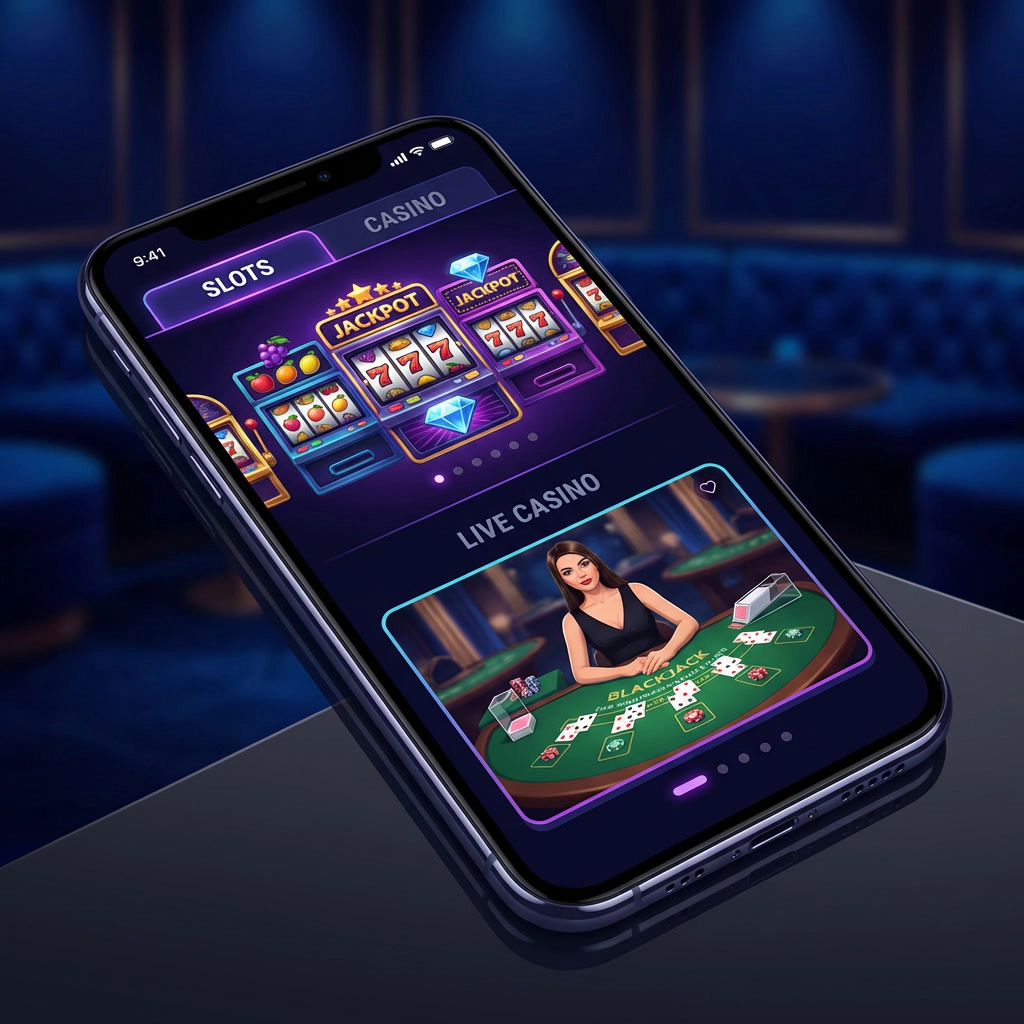 Mobile casino UI preview